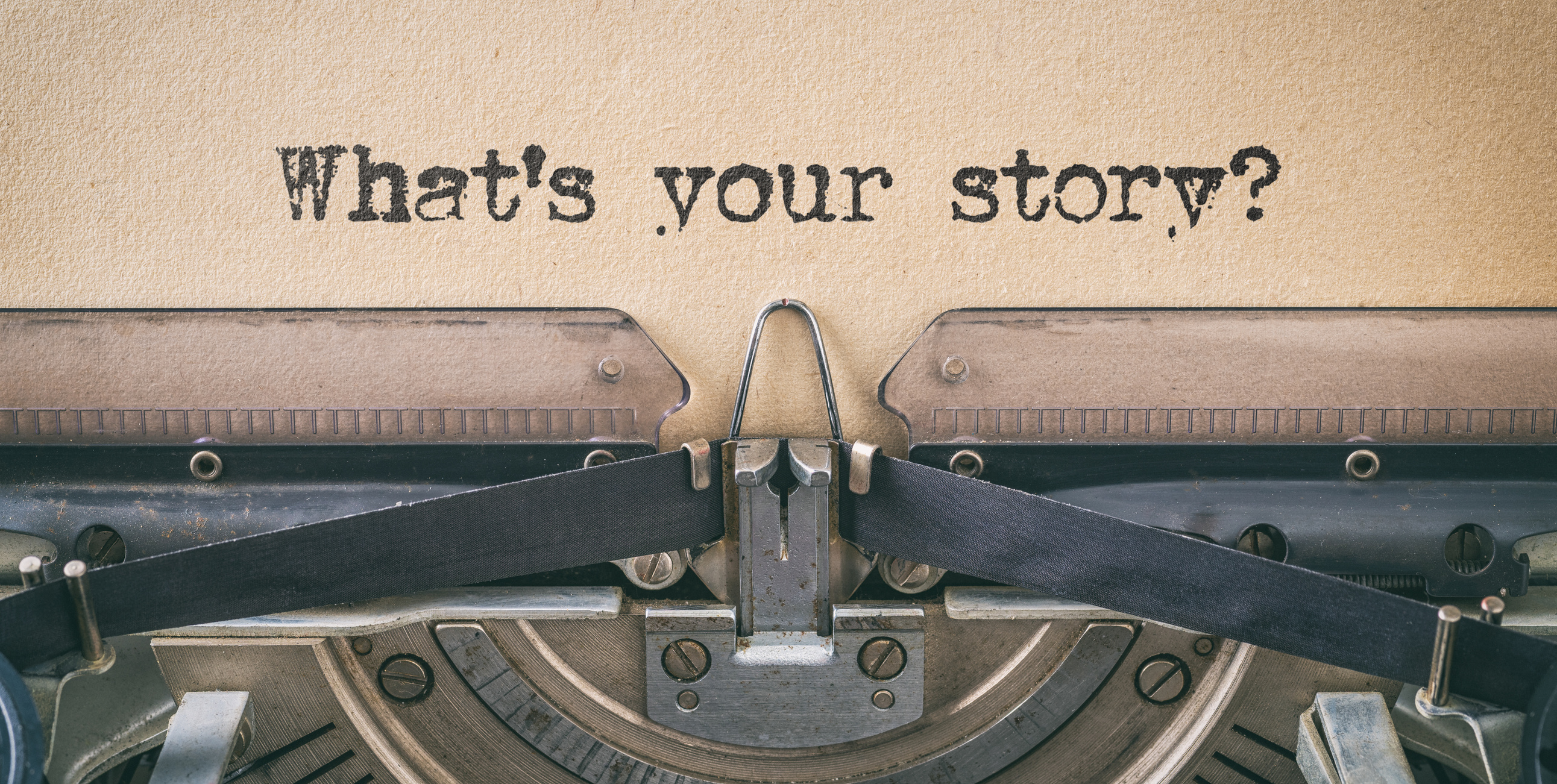 Text Written with a Vintage Typewriter -  What's Your Story